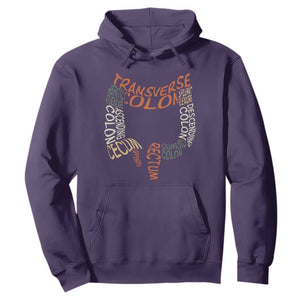 Funny GI Endoscopy Nurse Hoodie Colon Anatomy Colonoscopy TS11 Purple Print Your Wear