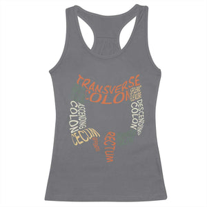 Funny GI Endoscopy Nurse Racerback Tank Top Colon Anatomy Colonoscopy TS11 Charcoal Print Your Wear
