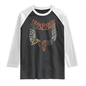 Funny GI Endoscopy Nurse Raglan Shirt Colon Anatomy Colonoscopy TS11 Black White Print Your Wear
