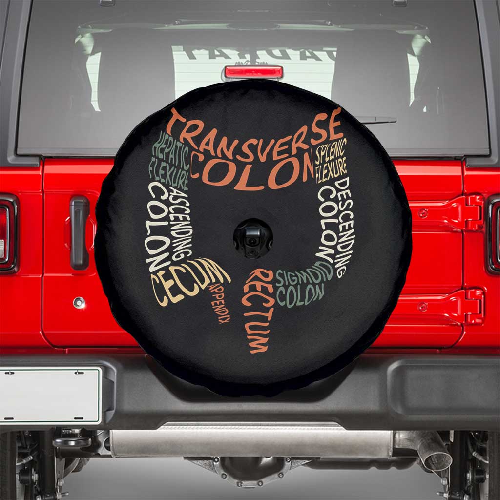 Funny GI Endoscopy Nurse Spare Tire Cover Colon Anatomy Colonoscopy TS11 Black Print Your Wear