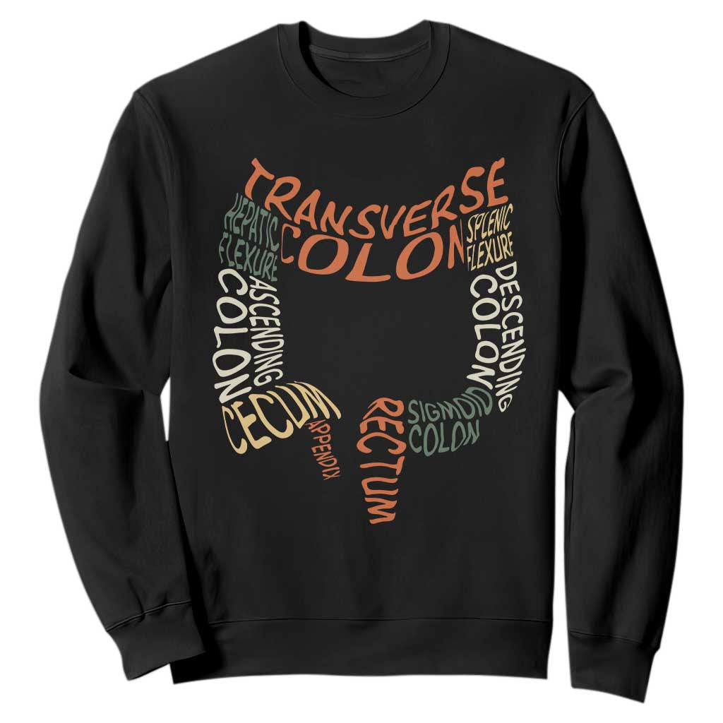 Funny GI Endoscopy Nurse Sweatshirt Colon Anatomy Colonoscopy TS11 Black Print Your Wear