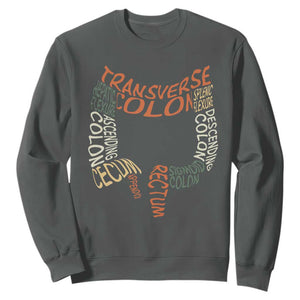 Funny GI Endoscopy Nurse Sweatshirt Colon Anatomy Colonoscopy TS11 Dark Heather Print Your Wear