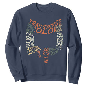 Funny GI Endoscopy Nurse Sweatshirt Colon Anatomy Colonoscopy TS11 Navy Print Your Wear