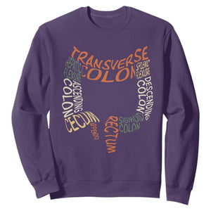 Funny GI Endoscopy Nurse Sweatshirt Colon Anatomy Colonoscopy TS11 Purple Print Your Wear