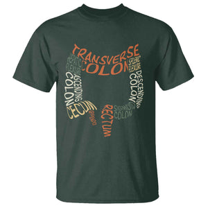 Funny GI Endoscopy Nurse T Shirt Colon Anatomy Colonoscopy TS11 Dark Forest Green Print Your Wear