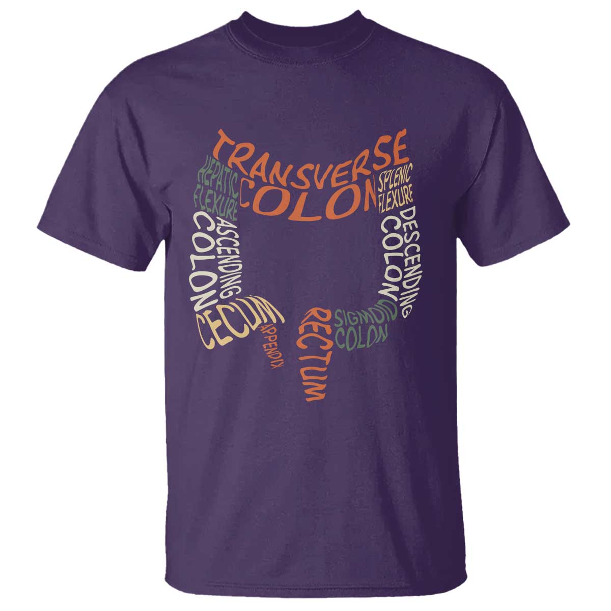 Funny GI Endoscopy Nurse T Shirt Colon Anatomy Colonoscopy TS11 Purple Print Your Wear