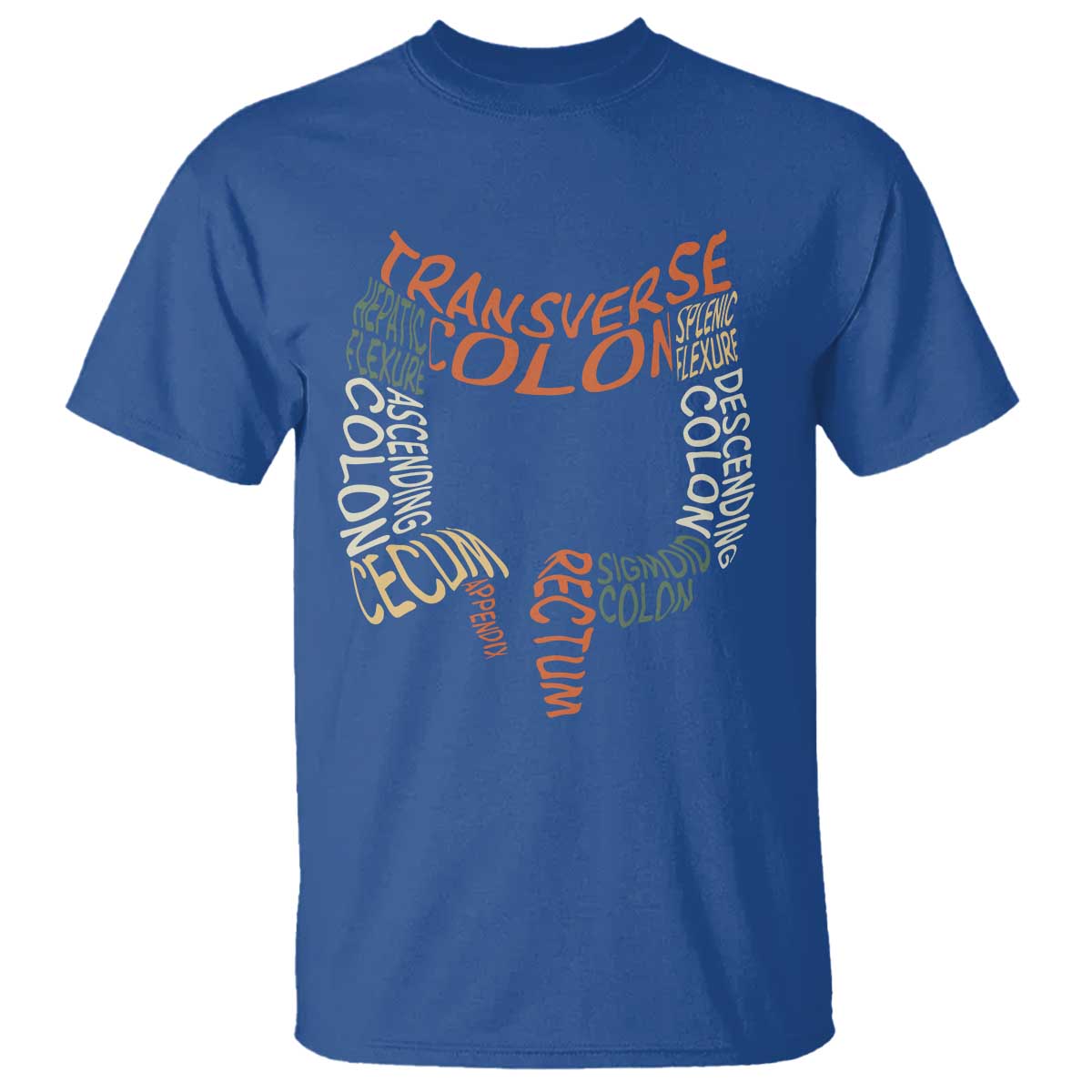 Funny GI Endoscopy Nurse T Shirt Colon Anatomy Colonoscopy TS11 Royal Blue Print Your Wear