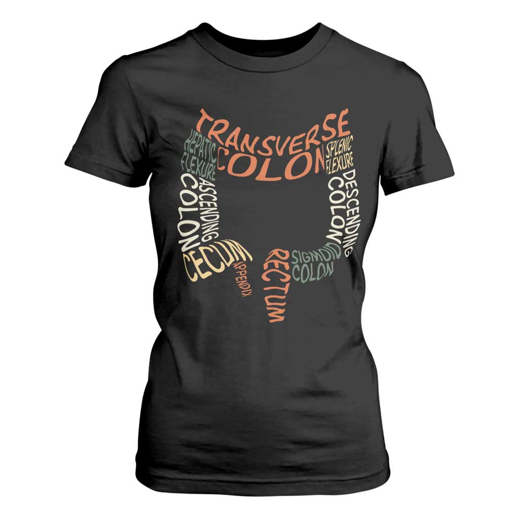 Funny GI Endoscopy Nurse T Shirt For Women Colon Anatomy Colonoscopy TS11 Black Print Your Wear