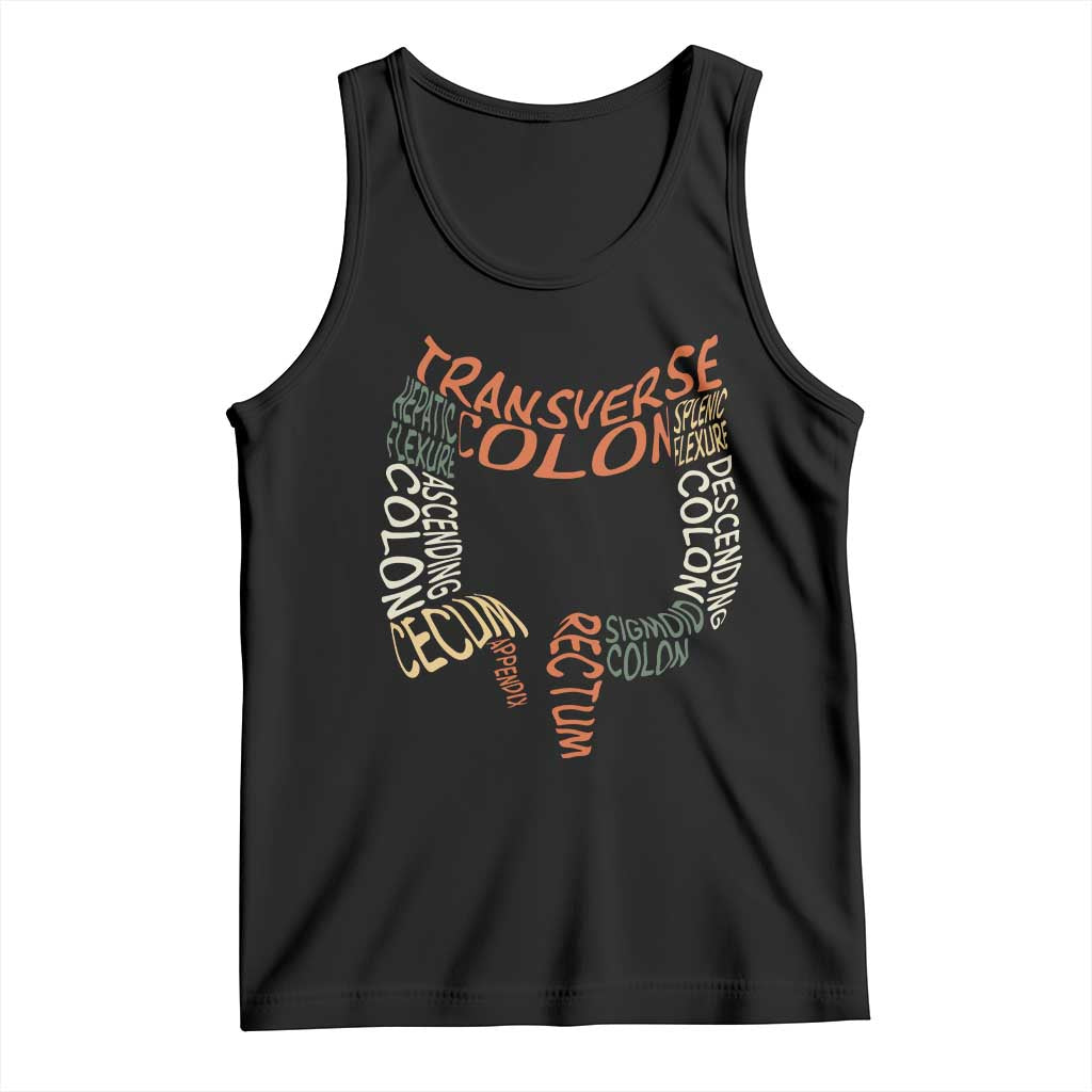 Funny GI Endoscopy Nurse Tank Top Colon Anatomy Colonoscopy TS11 Black Print Your Wear