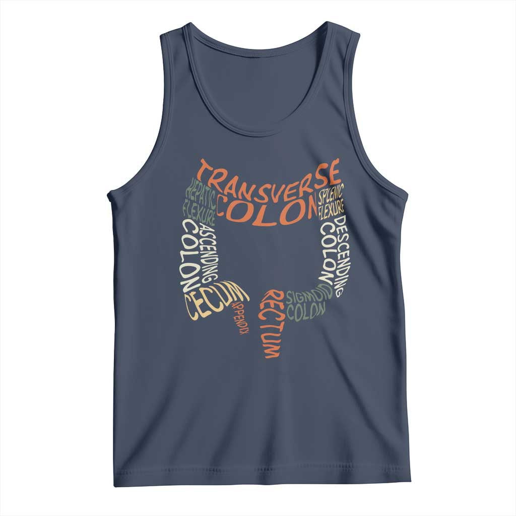 Funny GI Endoscopy Nurse Tank Top Colon Anatomy Colonoscopy TS11 Navy Print Your Wear