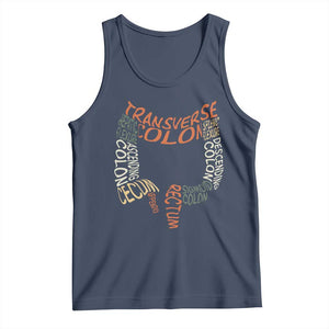 Funny GI Endoscopy Nurse Tank Top Colon Anatomy Colonoscopy TS11 Navy Print Your Wear