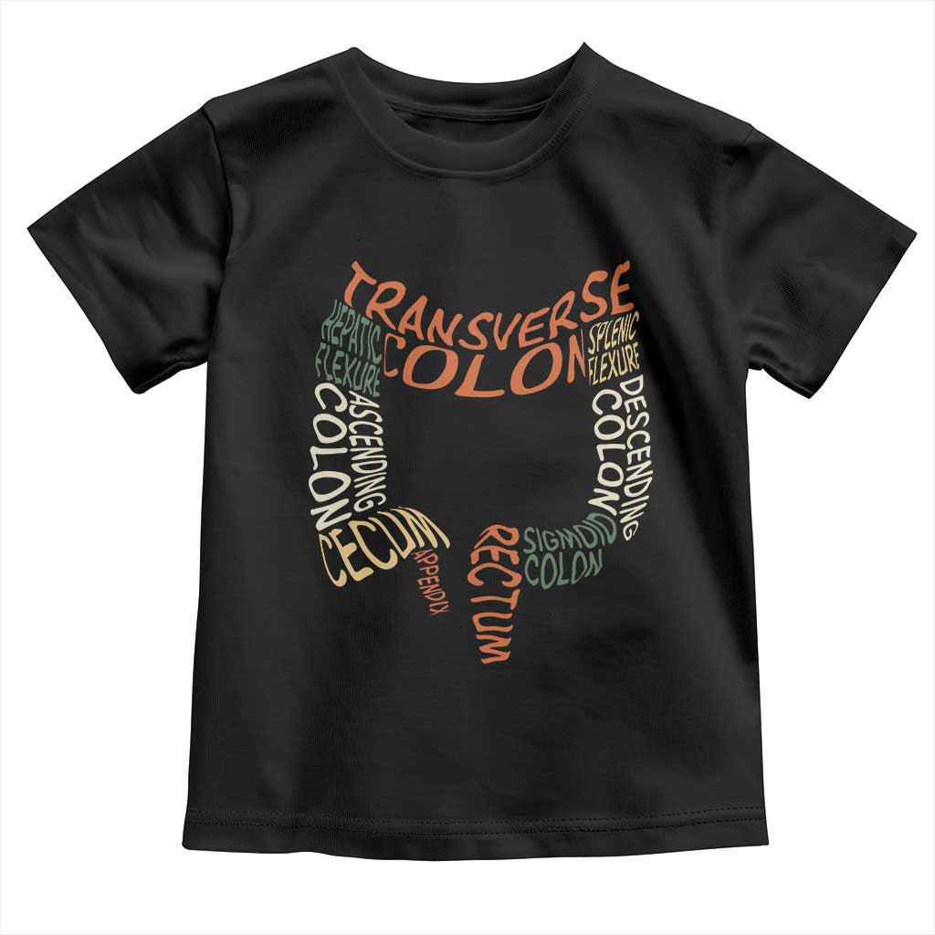 Funny GI Endoscopy Nurse Toddler T Shirt Colon Anatomy Colonoscopy TS11 Black Print Your Wear