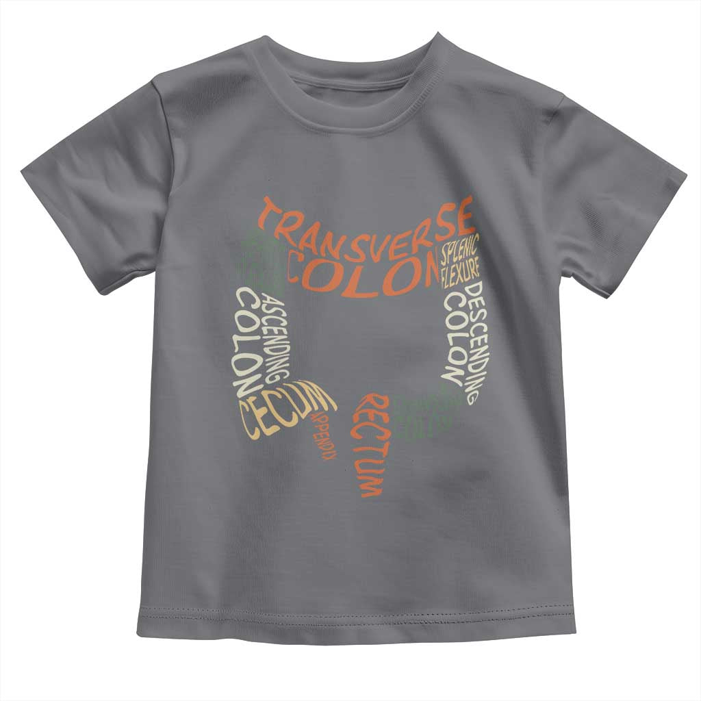 Funny GI Endoscopy Nurse Toddler T Shirt Colon Anatomy Colonoscopy TS11 Charcoal Print Your Wear