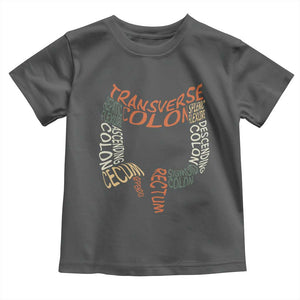 Funny GI Endoscopy Nurse Toddler T Shirt Colon Anatomy Colonoscopy TS11 Dark Heather Print Your Wear