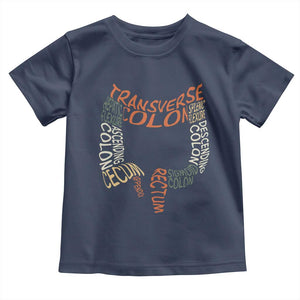 Funny GI Endoscopy Nurse Toddler T Shirt Colon Anatomy Colonoscopy TS11 Navy Print Your Wear
