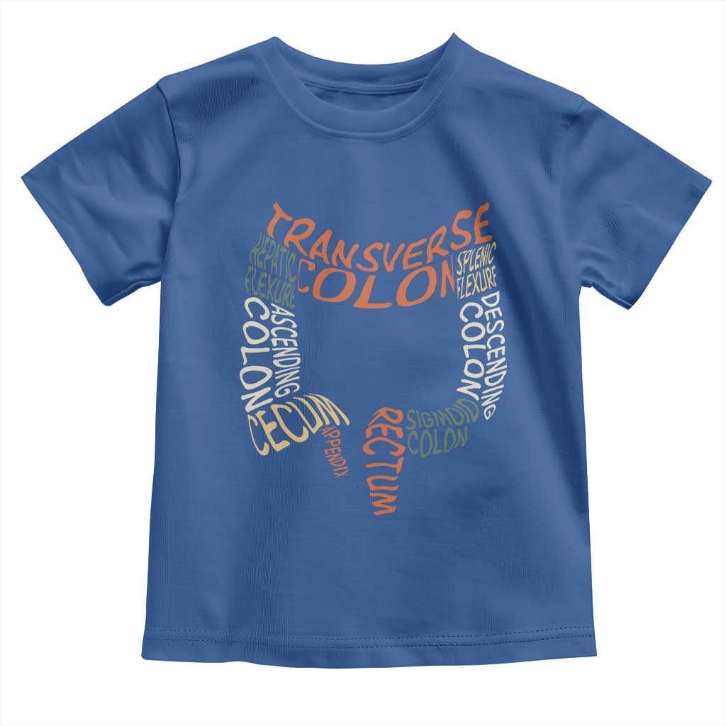Funny GI Endoscopy Nurse Toddler T Shirt Colon Anatomy Colonoscopy TS11 Royal Blue Print Your Wear