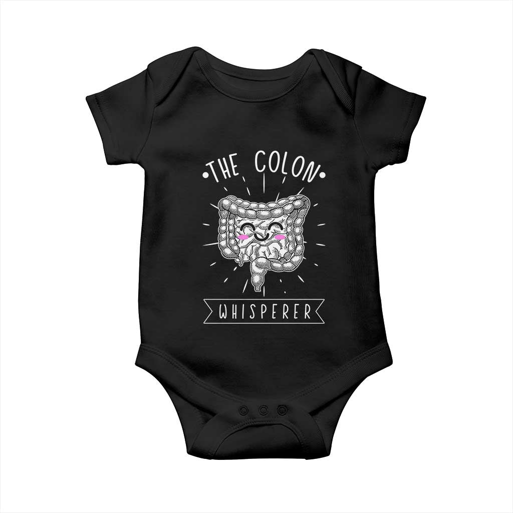 Funny Proctologist Endoscopy Nurse Baby Onesie The Colon Whisperer Endoscope Nurse TS11 Black Print Your Wear