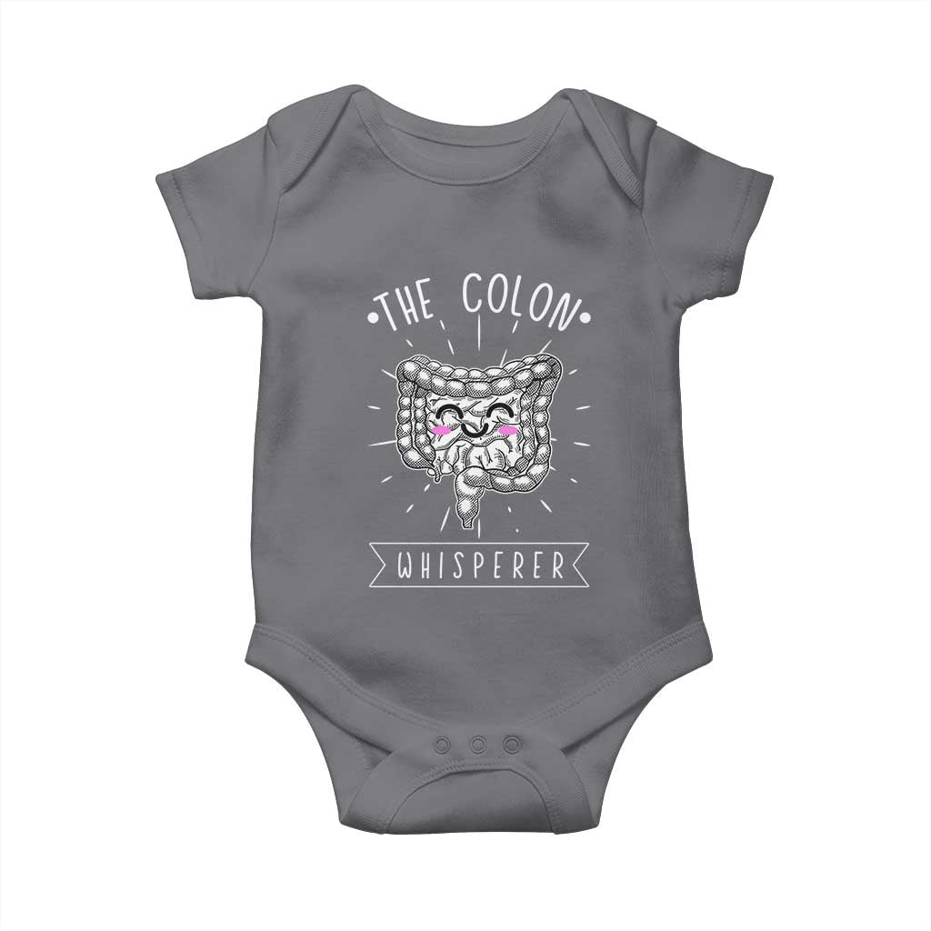 Funny Proctologist Endoscopy Nurse Baby Onesie The Colon Whisperer Endoscope Nurse TS11 Charcoal Print Your Wear