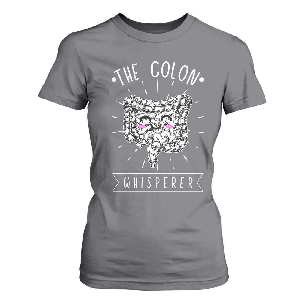 Funny Proctologist Endoscopy Nurse T Shirt For Women The Colon Whisperer Endoscope Nurse TS11 Charcoal Print Your Wear