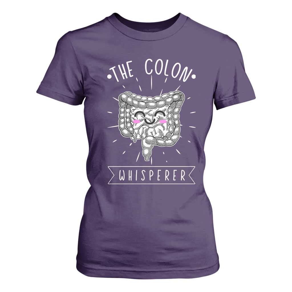 Funny Proctologist Endoscopy Nurse T Shirt For Women The Colon Whisperer Endoscope Nurse TS11 Purple Print Your Wear