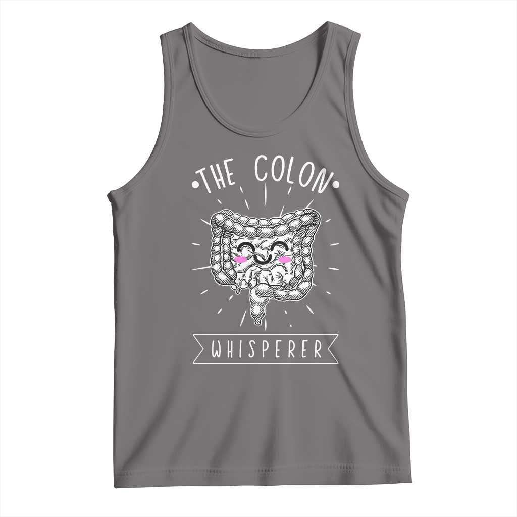 Funny Proctologist Endoscopy Nurse Tank Top The Colon Whisperer Endoscope Nurse TS11 Deep Heather Print Your Wear