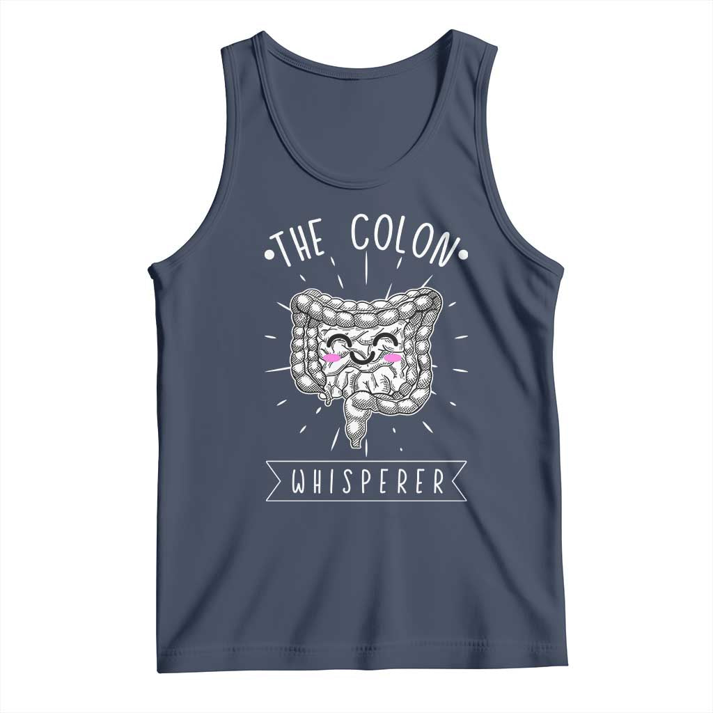 Funny Proctologist Endoscopy Nurse Tank Top The Colon Whisperer Endoscope Nurse TS11 Navy Print Your Wear