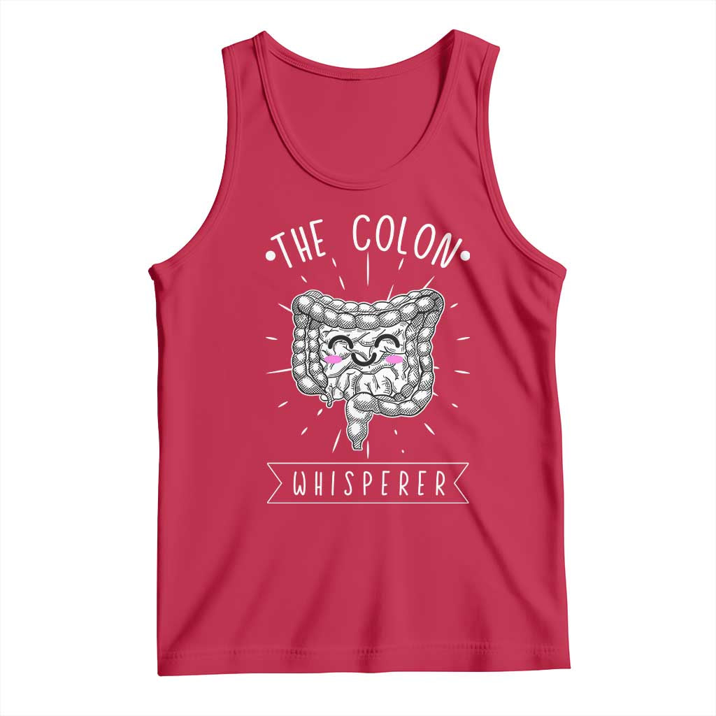 Funny Proctologist Endoscopy Nurse Tank Top The Colon Whisperer Endoscope Nurse TS11 Red Print Your Wear
