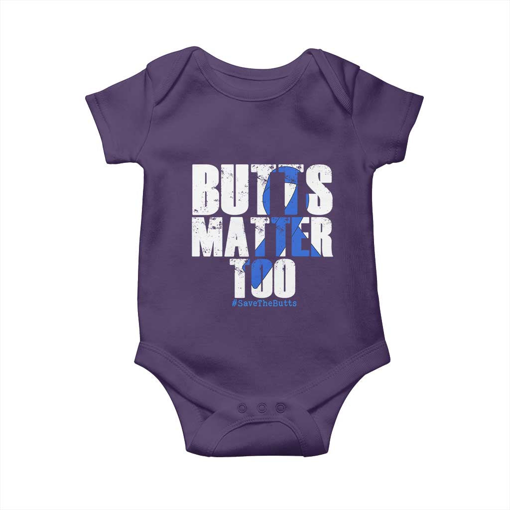 Funny Colon Cancer Awareness Baby Onesie Butts Matter Too Save The Butts TS11 Purple Print Your Wear