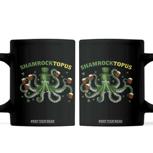 Funny St Patrick's Day Octopus Shamrocktopus Coffee Mug Irish Beer Mug TS11 Black Print Your Wear