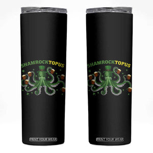 Funny St Patrick's Day Octopus Shamrocktopus Skinny Tumbler Irish Beer Mug TS11 Black Print Your Wear