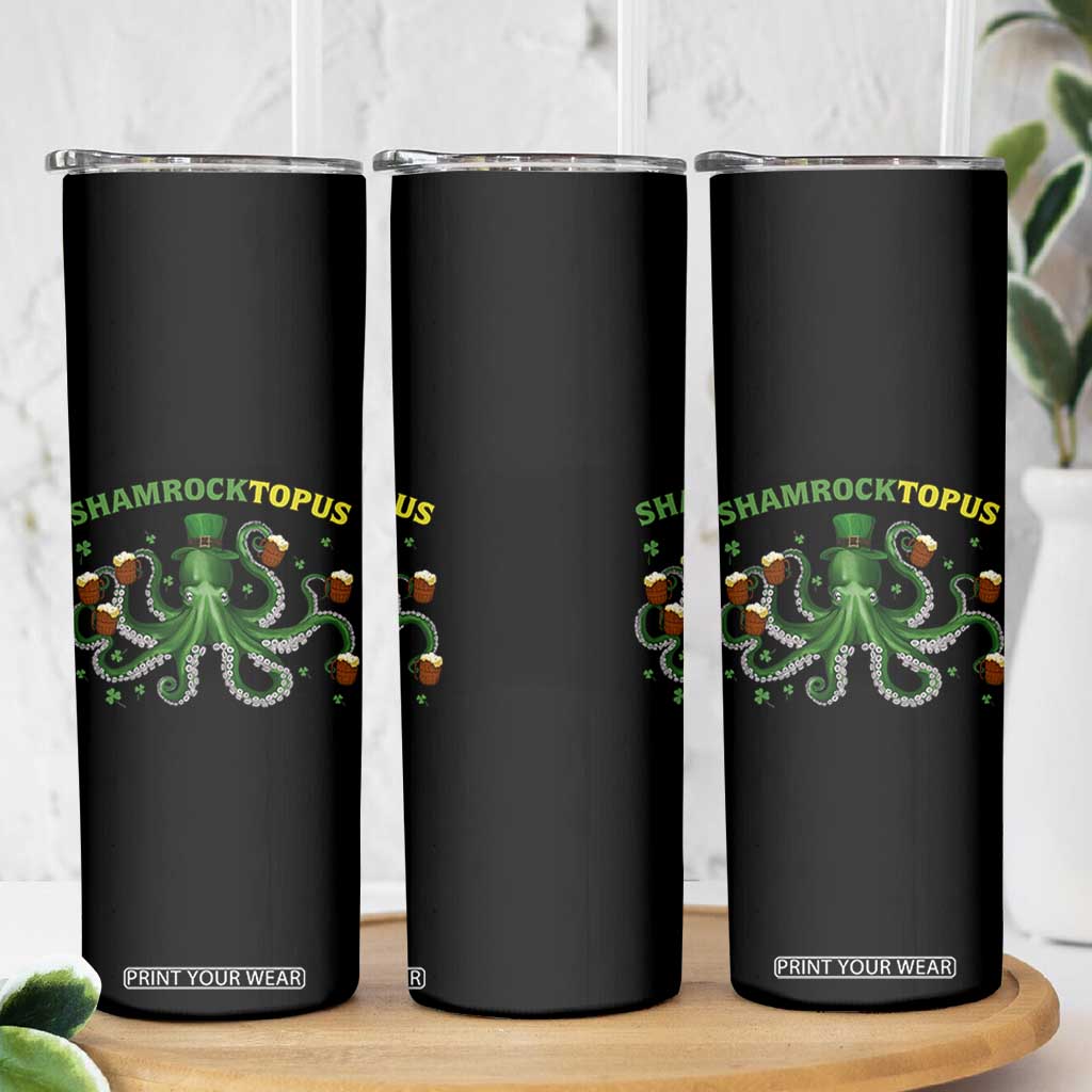 Funny St Patrick's Day Octopus Shamrocktopus Skinny Tumbler Irish Beer Mug TS11 Print Your Wear