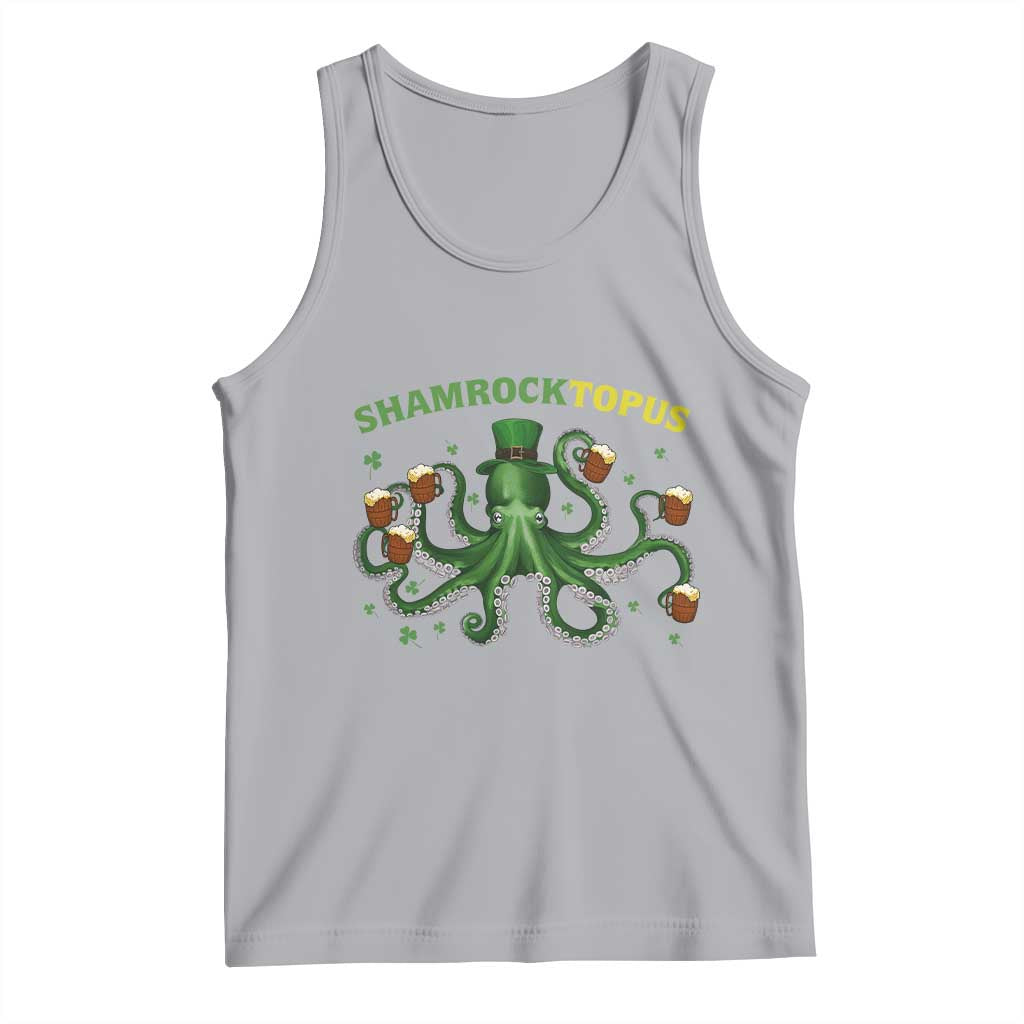 Funny St Patrick's Day Octopus Shamrocktopus Tank Top Irish Beer Mug TS11 Athletic Heather Print Your Wear