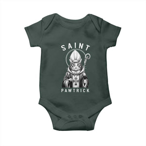 Funny St Patrick's Day Cat Baby Onesie Saint Pawtrick TS11 Print Your Wear