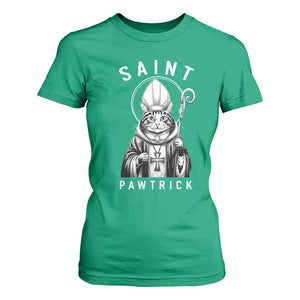 Funny St Patrick's Day Cat T Shirt For Women Saint Pawtrick TS11 Irish Green Print Your Wear