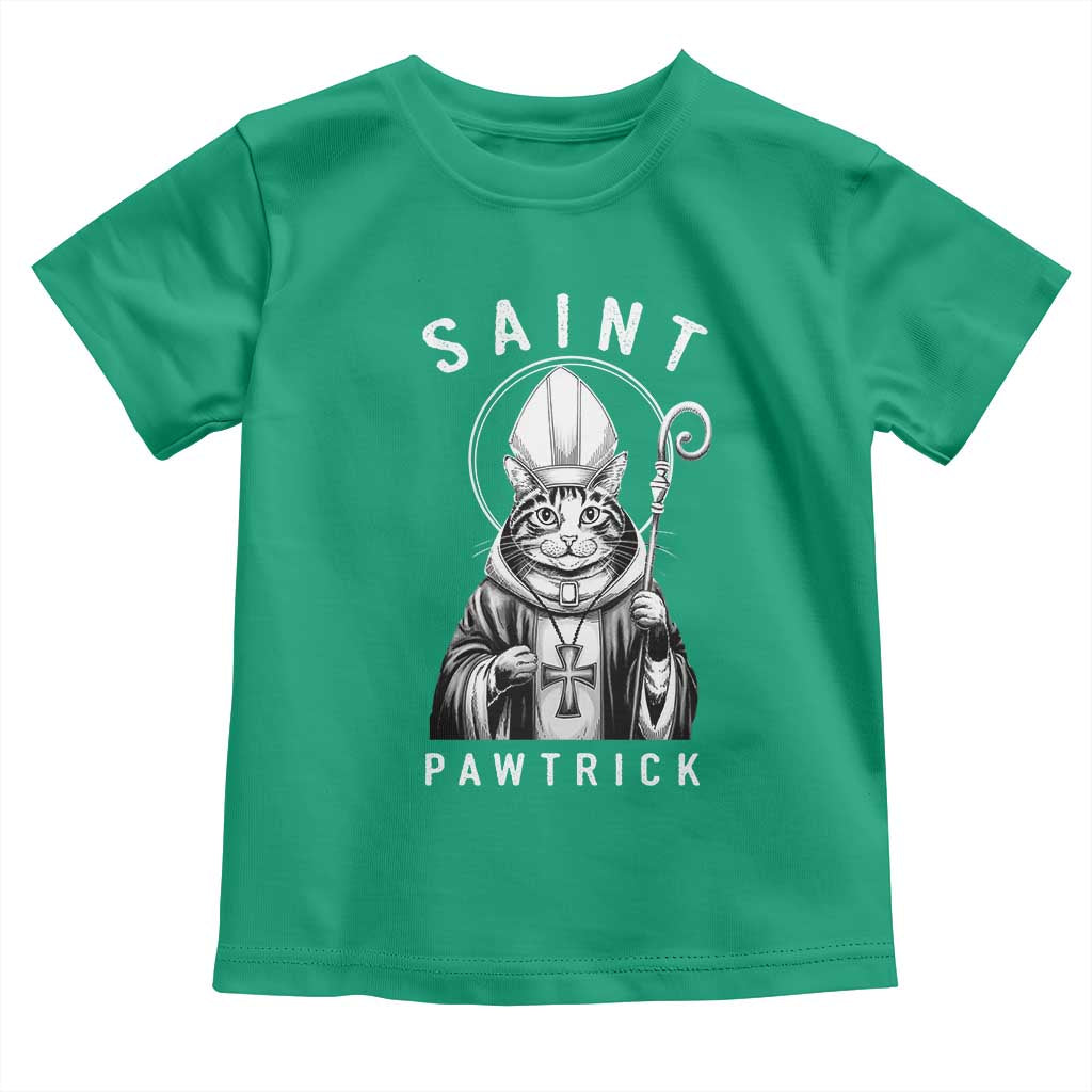Funny St Patrick's Day Cat Toddler T Shirt Saint Pawtrick TS11 Irish Green Print Your Wear