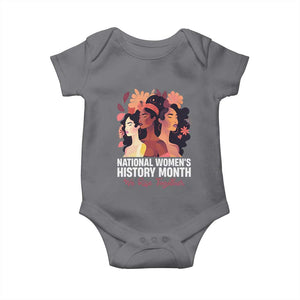 National Women's History Month We Rise Together Baby Onesie TS11 Charcoal Print Your Wear