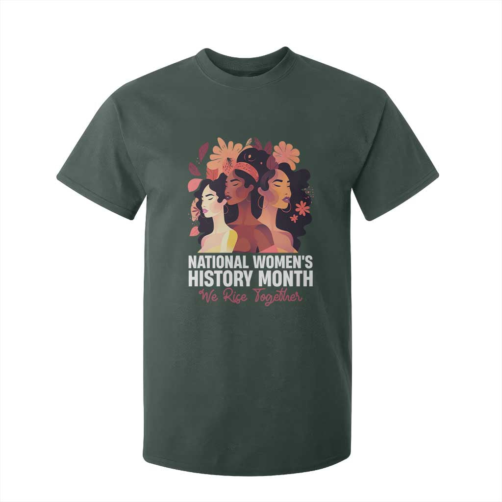 National Women's History Month We Rise Together T Shirt For Kid TS11 Dark Forest Green Print Your Wear