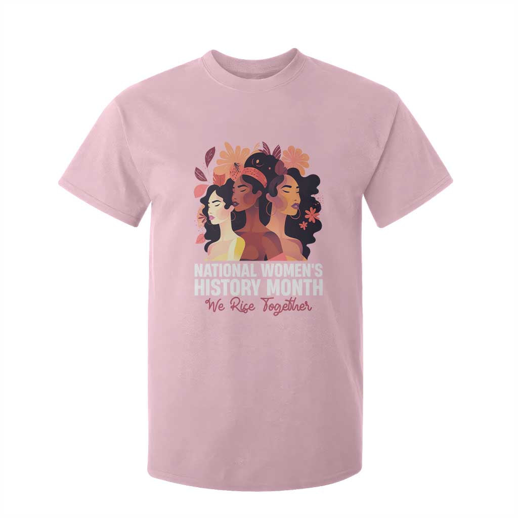 National Women's History Month We Rise Together T Shirt For Kid TS11 Light Pink Print Your Wear