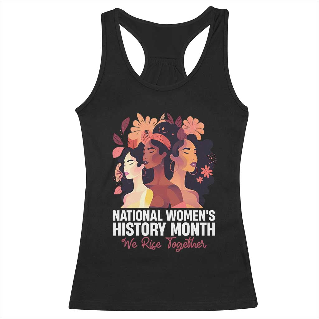 National Women's History Month We Rise Together Racerback Tank Top TS11 Black Print Your Wear