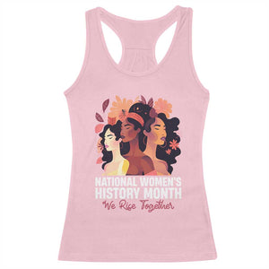 National Women's History Month We Rise Together Racerback Tank Top TS11 Light Pink Print Your Wear