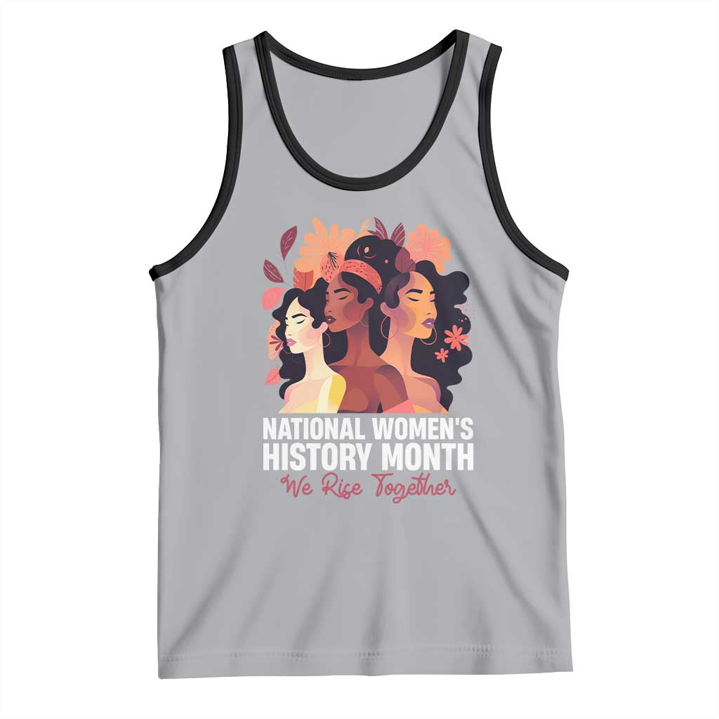 National Women's History Month We Rise Together Tank Top TS11 Athletic Heather Black Print Your Wear