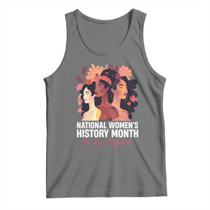 National Women's History Month We Rise Together Tank Top TS11 Black Heather Print Your Wear