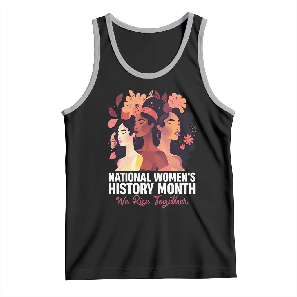 National Women's History Month We Rise Together Tank Top TS11 Black Athletic Heather Print Your Wear