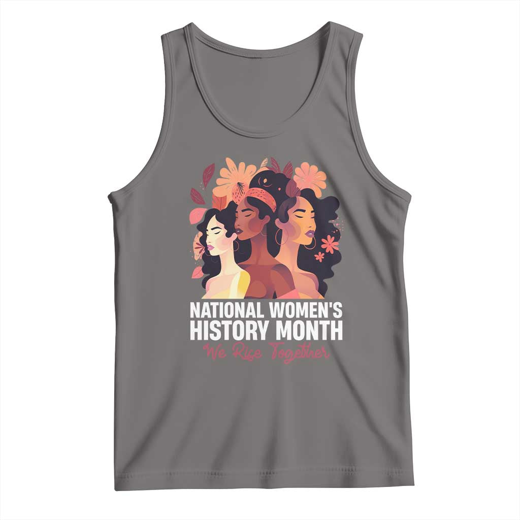 National Women's History Month We Rise Together Tank Top TS11 Deep Heather Print Your Wear