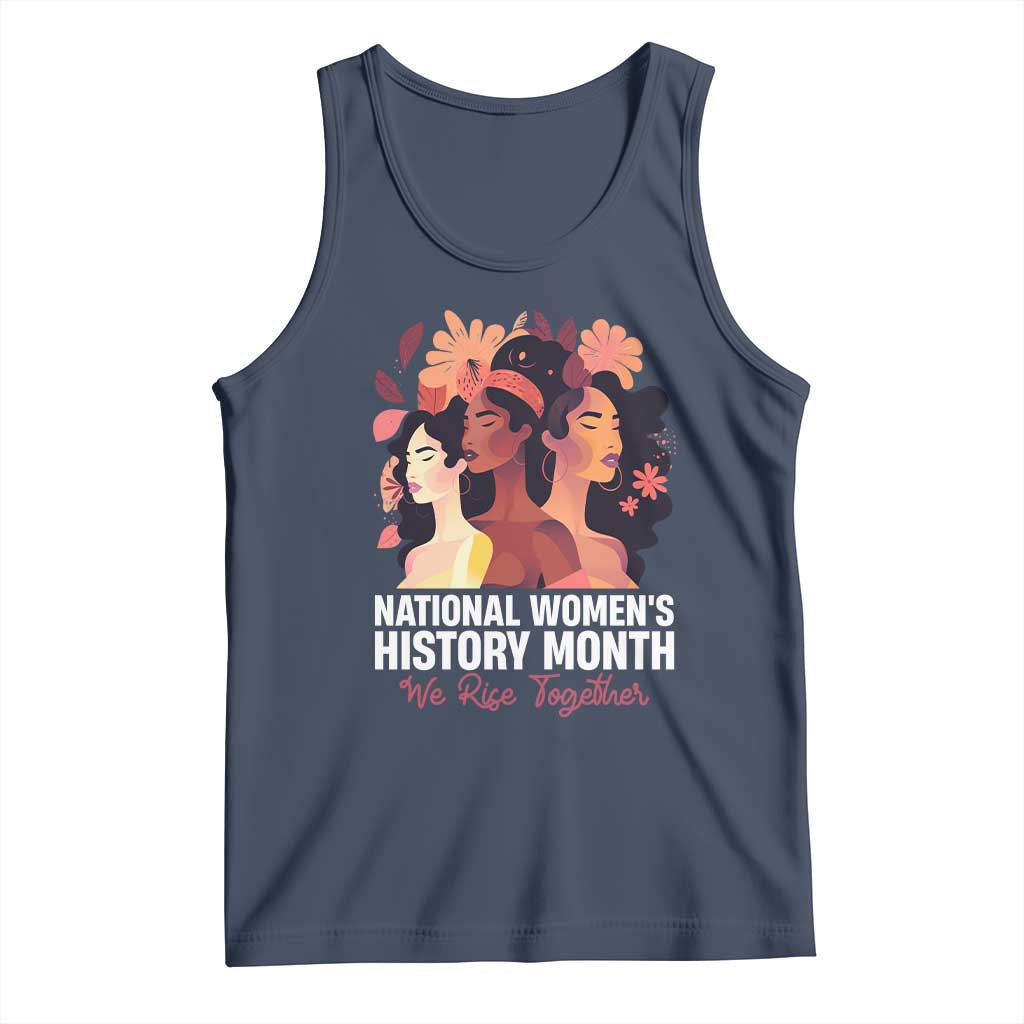 National Women's History Month We Rise Together Tank Top TS11 Navy Print Your Wear