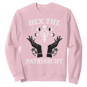 Hex The Patriarchy Sweatshirt Feminist Witch Female Symbol TS11 Light Pink Print Your Wear