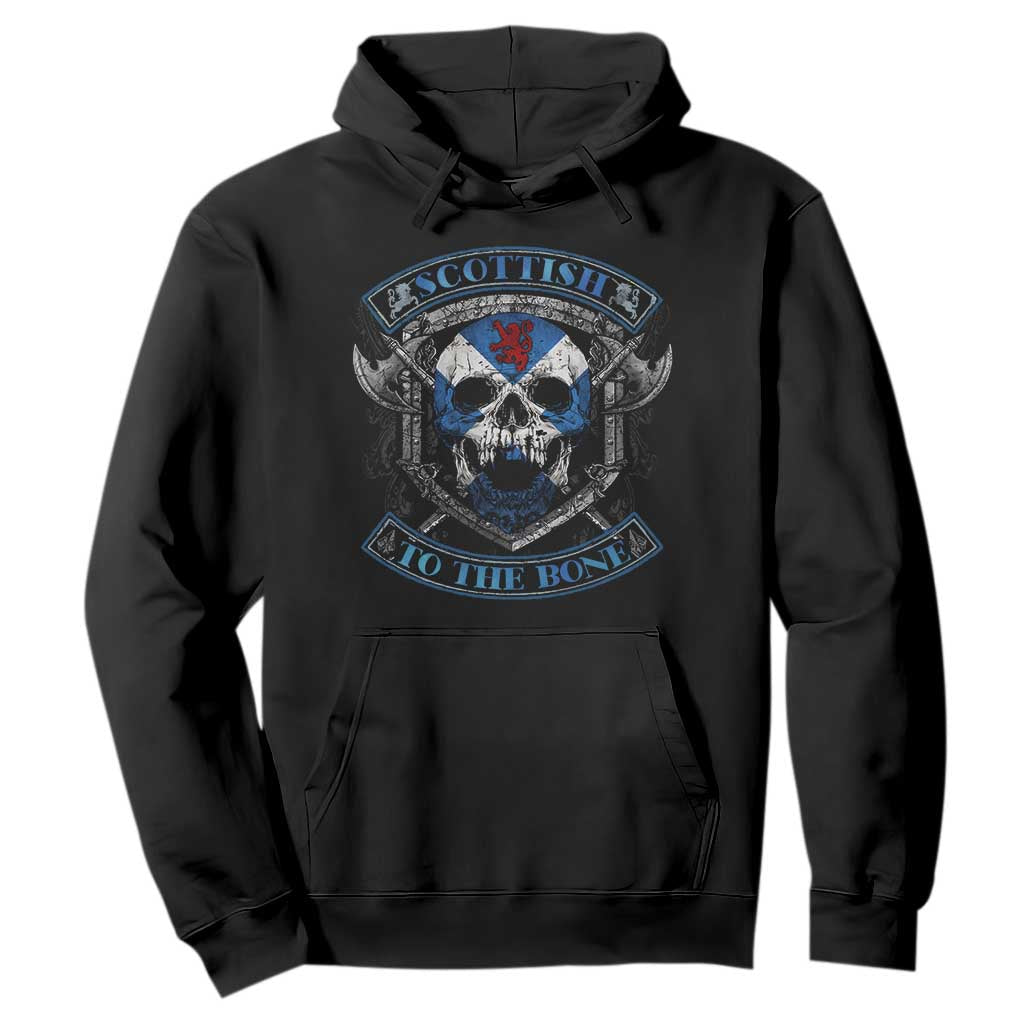 Funny Scottish Viking Hoodie Scottish To The Bone Vintage Scottish Lion Rampant Flag Skull TS11 Black Print Your Wear