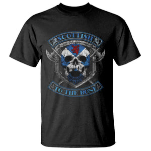 Funny Scottish Viking T Shirt Scottish To The Bone Vintage Scottish Lion Rampant Flag Skull TS11 Black Print Your Wear