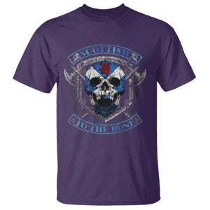 Funny Scottish Viking T Shirt Scottish To The Bone Vintage Scottish Lion Rampant Flag Skull TS11 Purple Print Your Wear