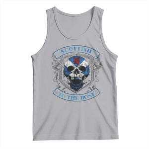 Funny Scottish Viking Tank Top Scottish To The Bone Vintage Scottish Lion Rampant Flag Skull TS11 Athletic Heather Print Your Wear